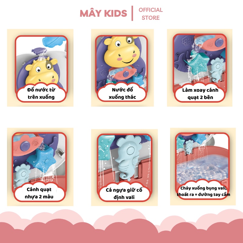 Vali Xúc Cát Đi Biển Dành Cho Các Bé Nhiều Chi Tiết, Vali Kéo Du Lịch Cho Bé - Mây Kids