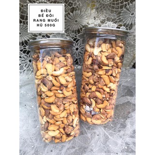 Hạt điều rang muối hạt bể - hũ  500gam