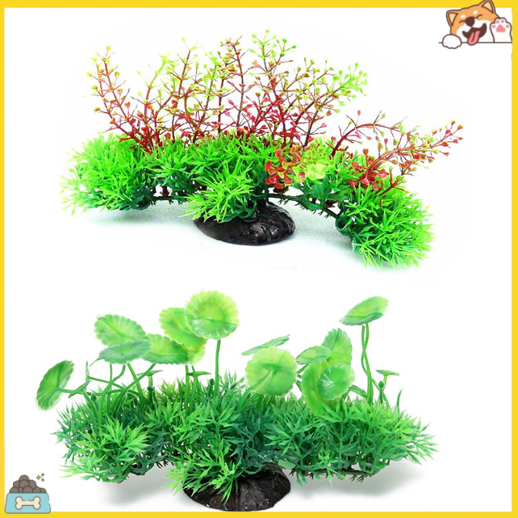 Cây lá sen nhân tạo dành cho trang trí bể cá