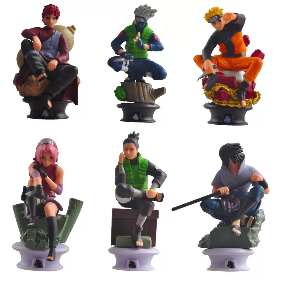 ❀✵✗Naruto figure đồ chơi cảnh phiên bản 6 cờ vua và trang trí mô hình