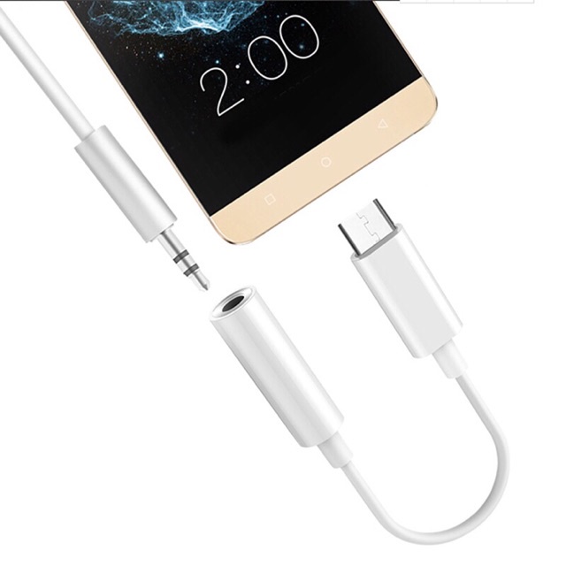 Cáp chuyển cổng Type C sang chân 3.5mm cắm tai nghe, dây Jack chuyển đổi tai nghe samsung sang chân typc tiện lợi