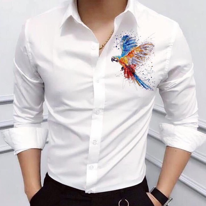 Áo sơ mi nam họa tiết cổ bẻ dài tay chất đẹp, chống nhăn, chống sù, chống bay màu shop | BigBuy360 - bigbuy360.vn