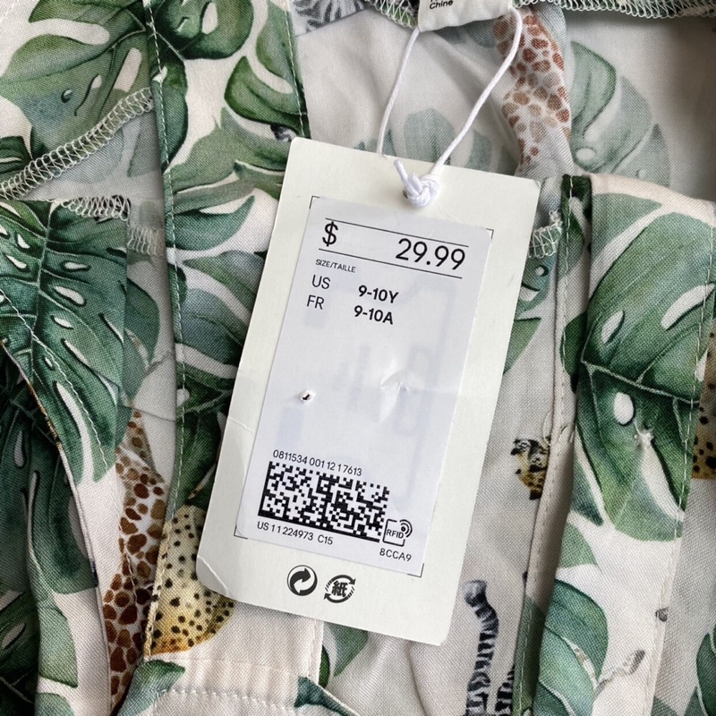 Jumpsuit bé gái Hm siêu mát