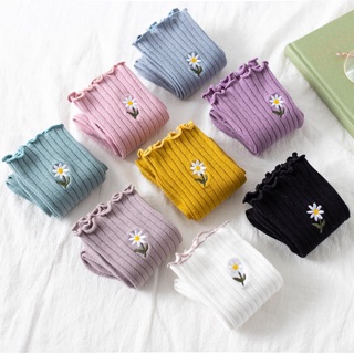 Tất cổ cao thêu 1 cành hoa PK103