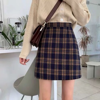 CHÂN VÁY NGẮN KẺ SỌC HÀN XẺNG