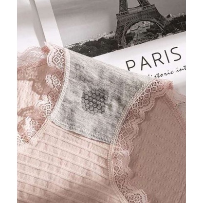 (Mẫu mới) Quần lót cotton kháng khuẩn viền ren kháng khuẩn cực xinh