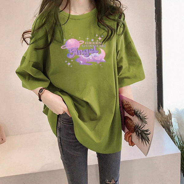 NRVP Áo thun form rộng thời trang hè phong cách Hàn Quốc 2021 trẻ trung cho nữ