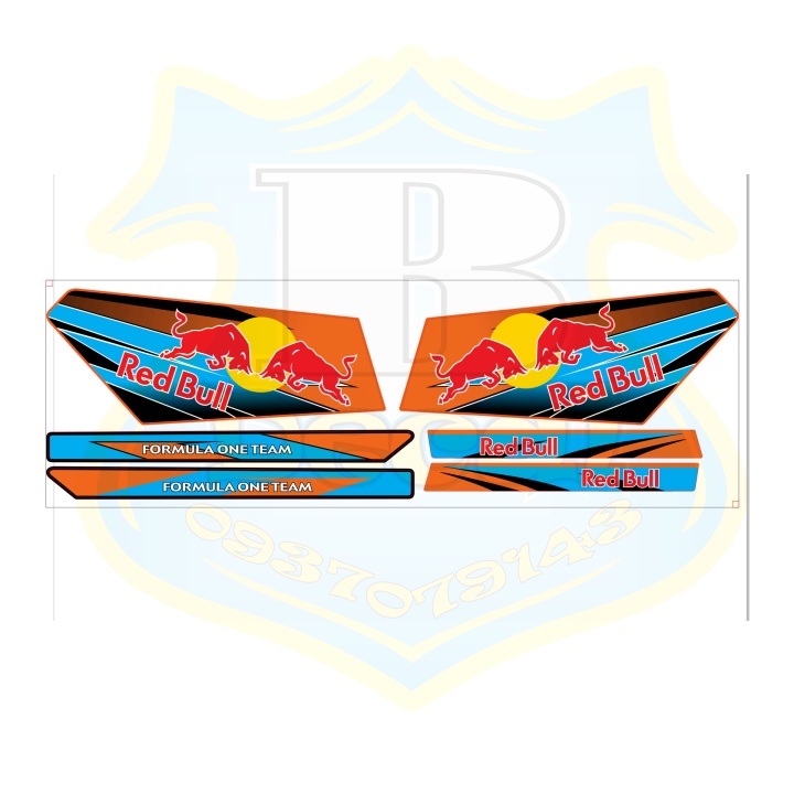 ( Quí khách vui lòng mang ra tiệm cho thợ dán ) Tem DREAM REDBULL