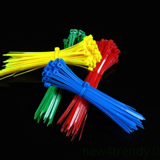 Bộ 100 dây rút bằng nhựa nhiều màu sắc cỡ 3x100cm