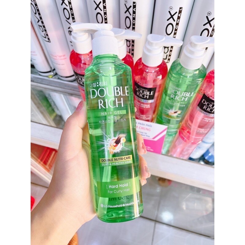 Gel tạo kiểu tóc giữ nếp tự nhiên Double Rich 250ml