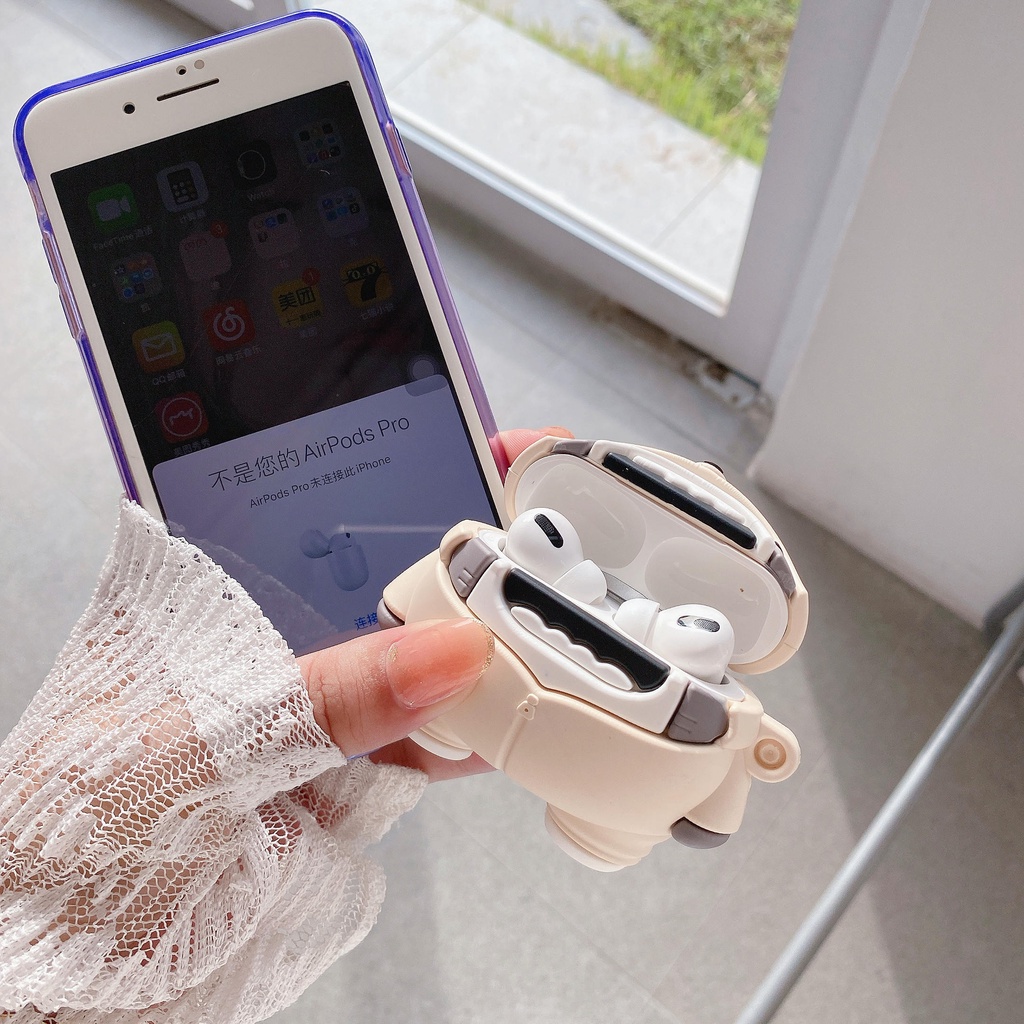 Vỏ Bảo Vệ Hộp Sạc Tai Nghe AirPods 1/2/Pro/3rd Hình Cá Mập Độc Đáo Thời Trang