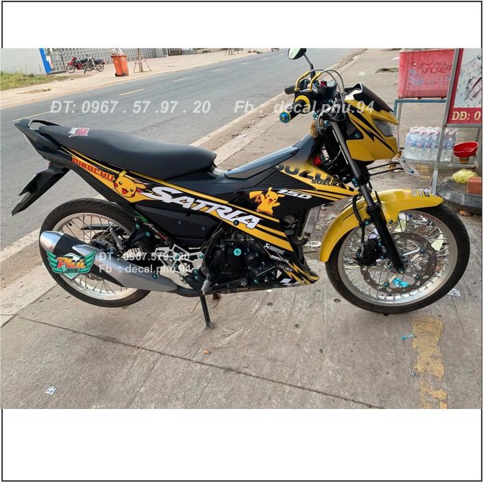 Tem Satria vàng đen Pikachu (V)