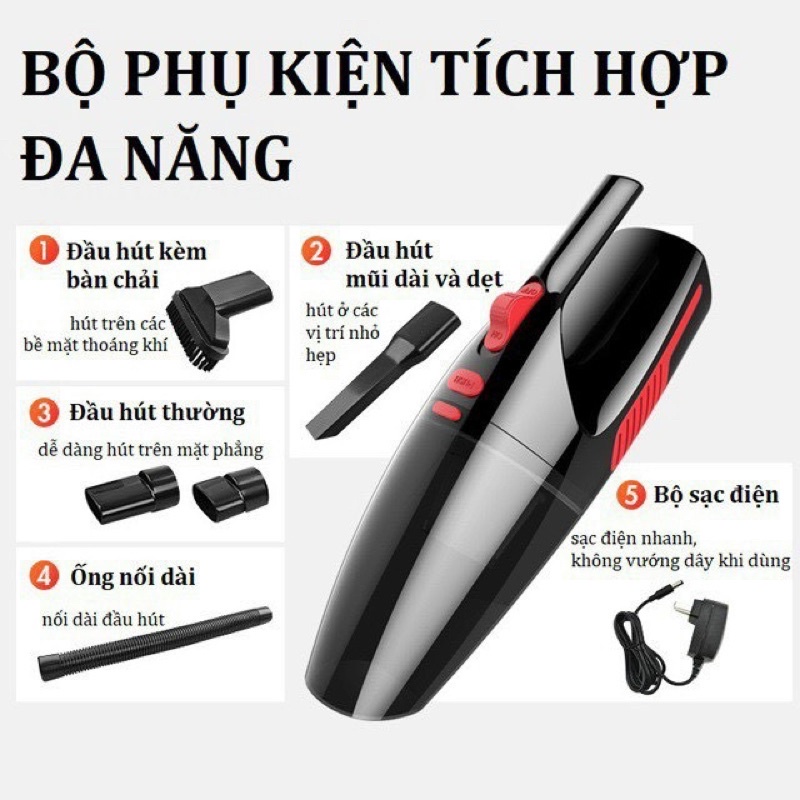 bộ máy hút bụi cầm chạy pin