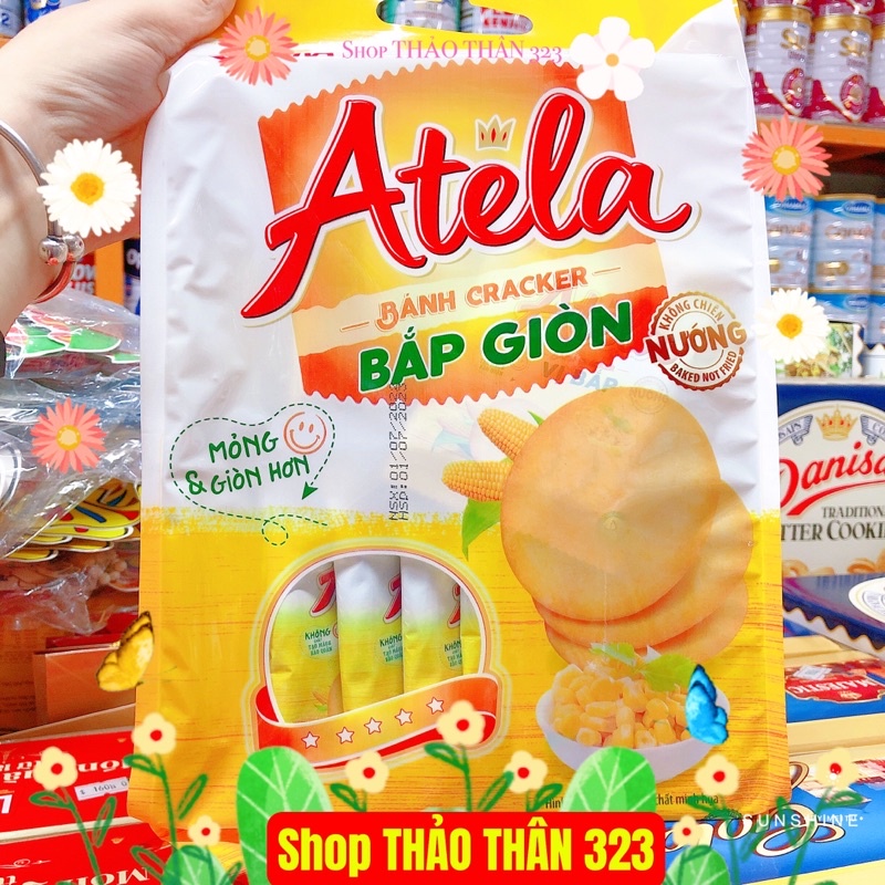 T3/2024- Bánh Quy Atela Crackers 2 Vị Khoai Tây - Bắp Giòn Tan