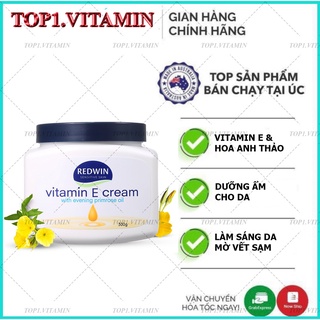 Vitamin E Cream có chứa tinh dầu hoa anh thảo Úc Redwin 300g [Chính hãng]