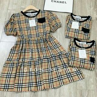 Váy bầu thiết kế kẻ burberry siếu sang chảnh