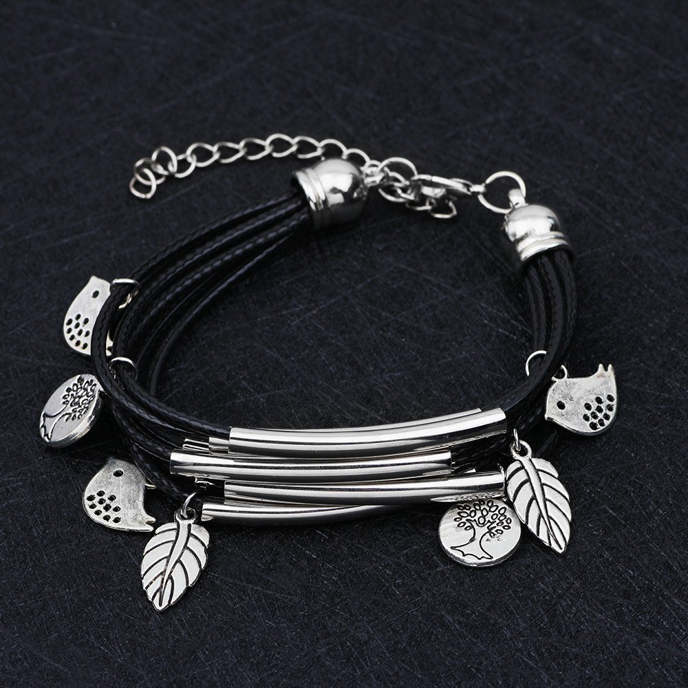 Mới Vòng Tay Dây Bện Nhiều Lớp Mặt Hình Chim Và Lá Phong Cách Âu Mỹ Cho Nữ | BigBuy360 - bigbuy360.vn