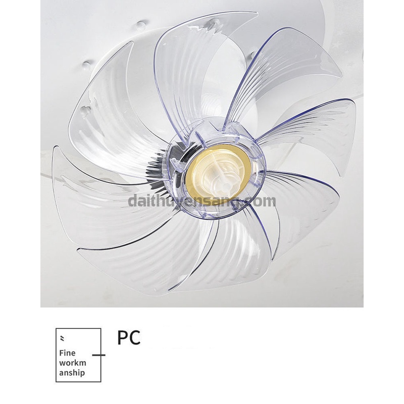Quạt trần đèn LED trang trí 3 chế độ ánh sáng kèm điều khiển từ xa hiện đại MQ1358