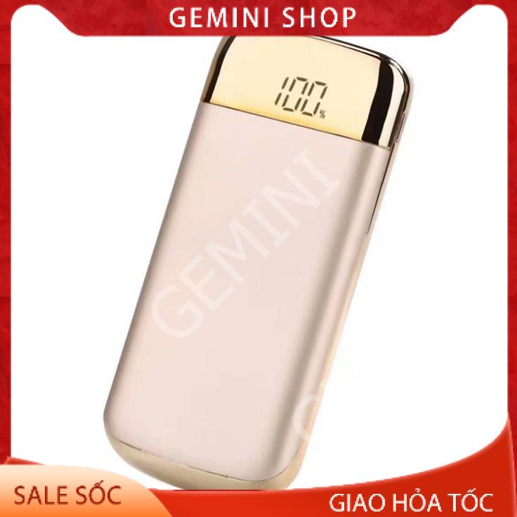 (Xả kho) Pin sạc dự phòng 10.000 Mah Gemini Shop màn hình LCD 2 cổng ra USB Y10