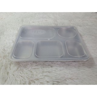 KHAY CƠM PHẦN 5 NGĂN SÂU LÒNG LỚN  inox 304 ( 33x25x4 cm )