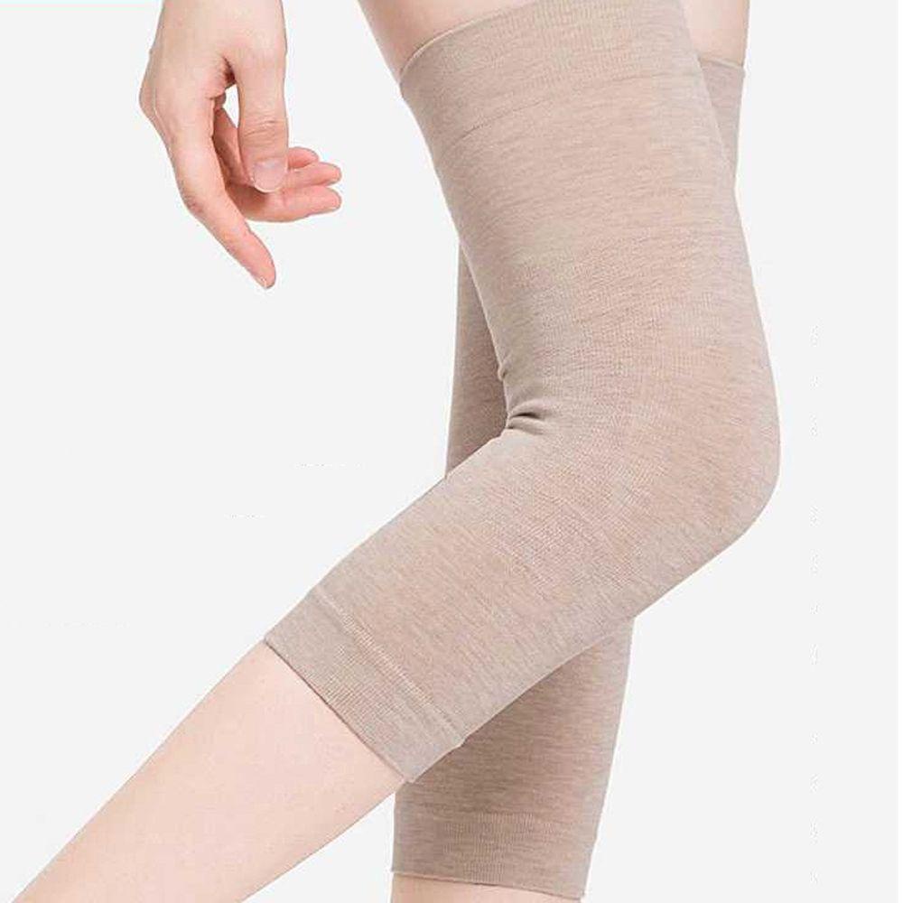 1 Cặp Đệm Đầu Gối Giữ Ấm Bốn Mùa Màu Sắc Tinh Khiết Có Thể Điều Chỉnh Giảm Đau Khớp