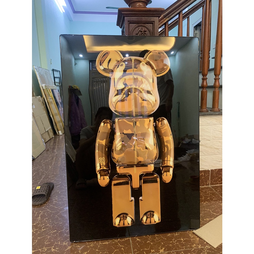 Tranh Treo Tường Gấu Bearbrick May Mắn Trang Trí Phòng Khách/ Phòng Ngủ/ Game Gaming làm quà tặng