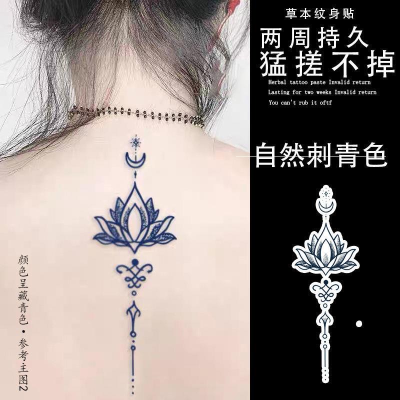 Hình Xăm Dán Bán Vĩnh Viễn Chống Thấm Nước Và Mồ Hôi Hình Hoa Sen