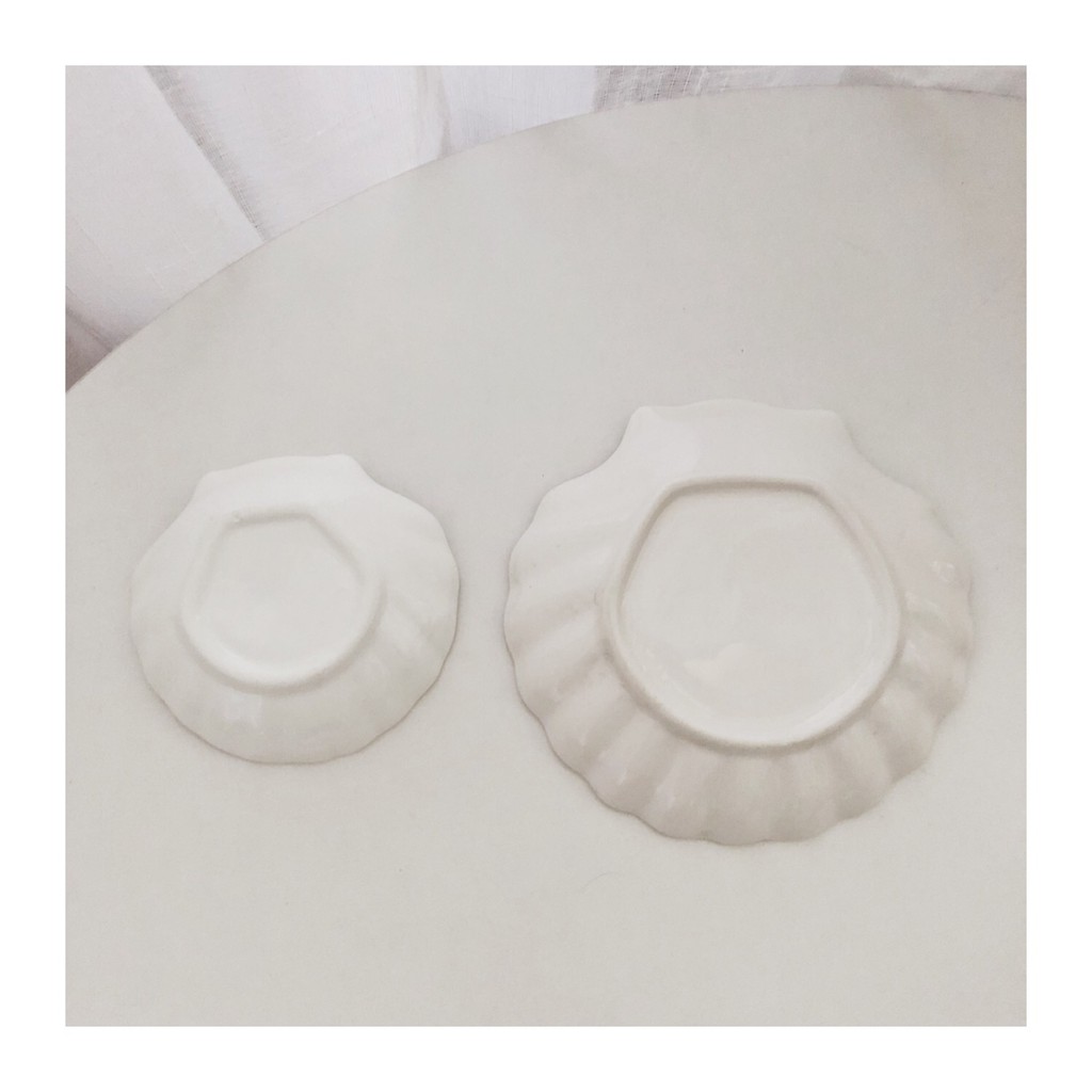 Dĩa đựng hình vỏ sò độc đáo / Đĩa Sứ Hình Vỏ Sò Đựng Trang Sức Thiết Kế Sang Trọng