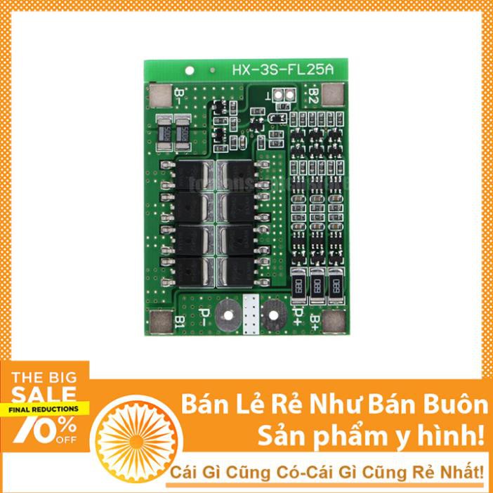 Mạch Sạc Và Bảo Vệ Pin 3S Lithium 25A Li-Ion 18650