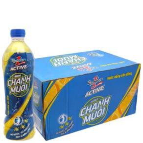 Thùng 24 chai nước tăng lực Number1 Active chanh muối 500ml