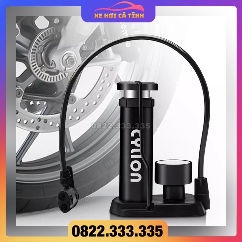 ♠❣♣Bơm xe đạp máy hơi áp suất cao có đồng hồ đo rất đẹp hàng phân phối chính hãng gọn gàng độ bền