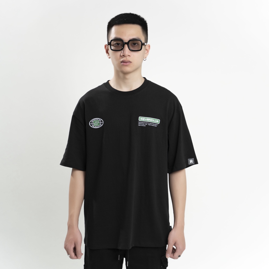 Áo Thun Unisex N7 Newseven LOG OUT phông tay lỡ nam nữ form rộng Local Brand
