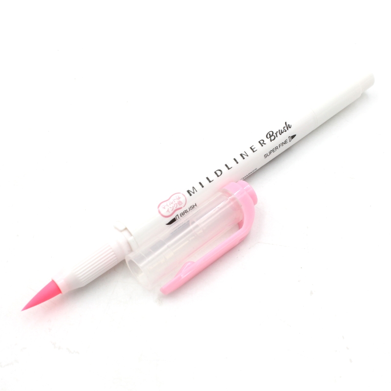 Viết Cọ Nhật Mildliner - Zebra WFT8-MP - Màu Hồng - Zebra