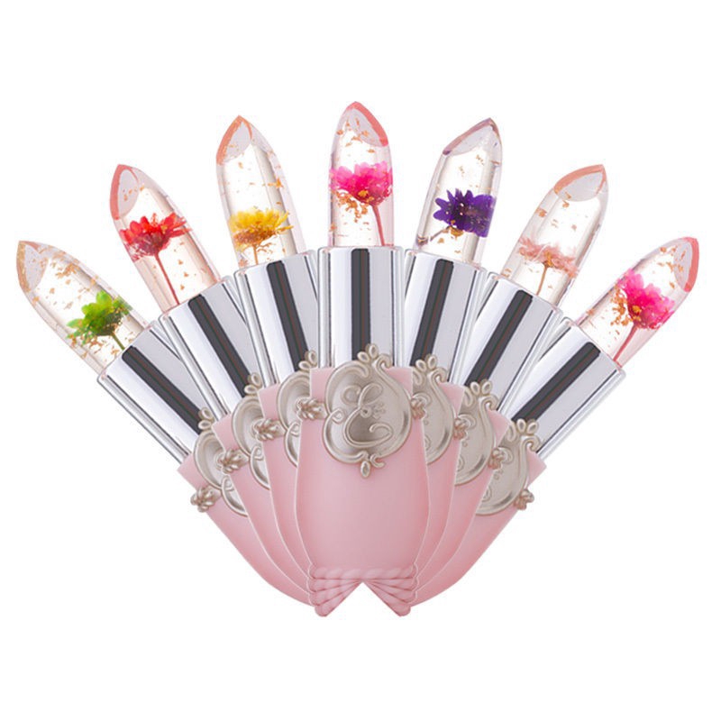 Son thạch dưỡng ẩm môi kháng nước phối hoa cúc khô trang điểm môi đổi màu theo nhiệt độ | BigBuy360 - bigbuy360.vn