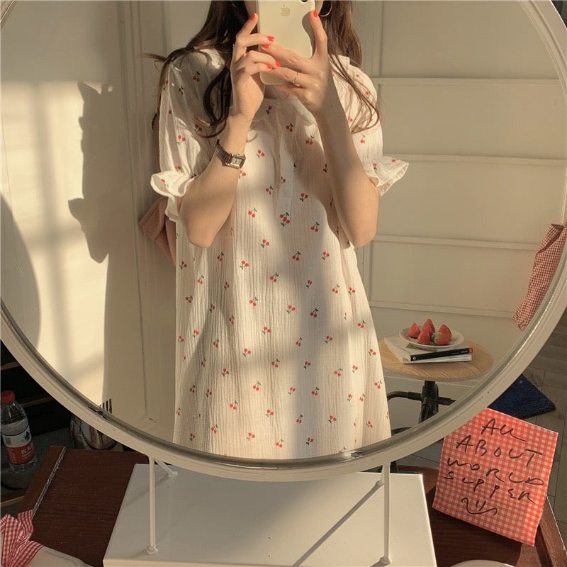 bộ váy ngủ cherry sleep v2