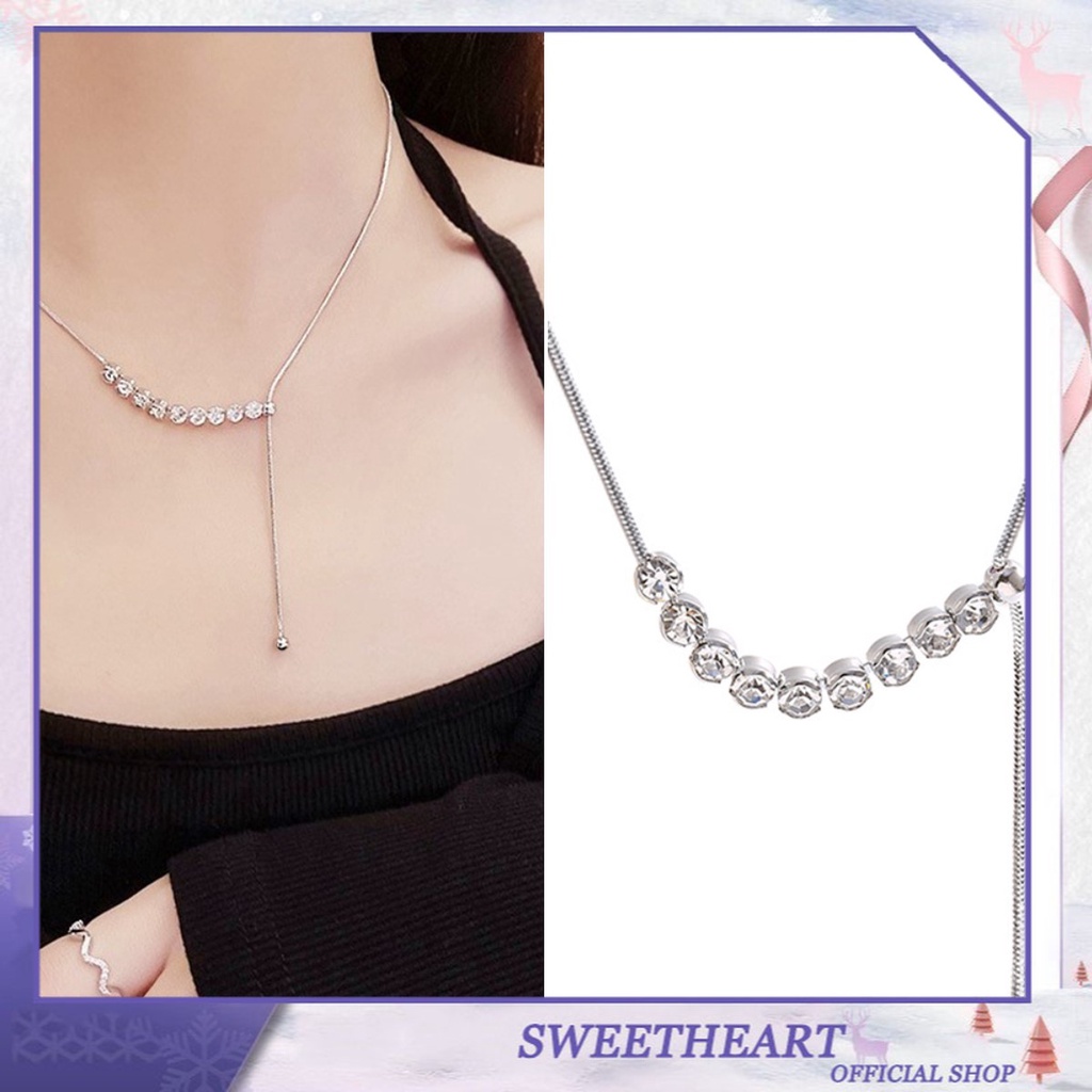 Vòng cổ Đính Đá Zircon Phong Cách Thời Trang Sang Trọng Cho Nữ