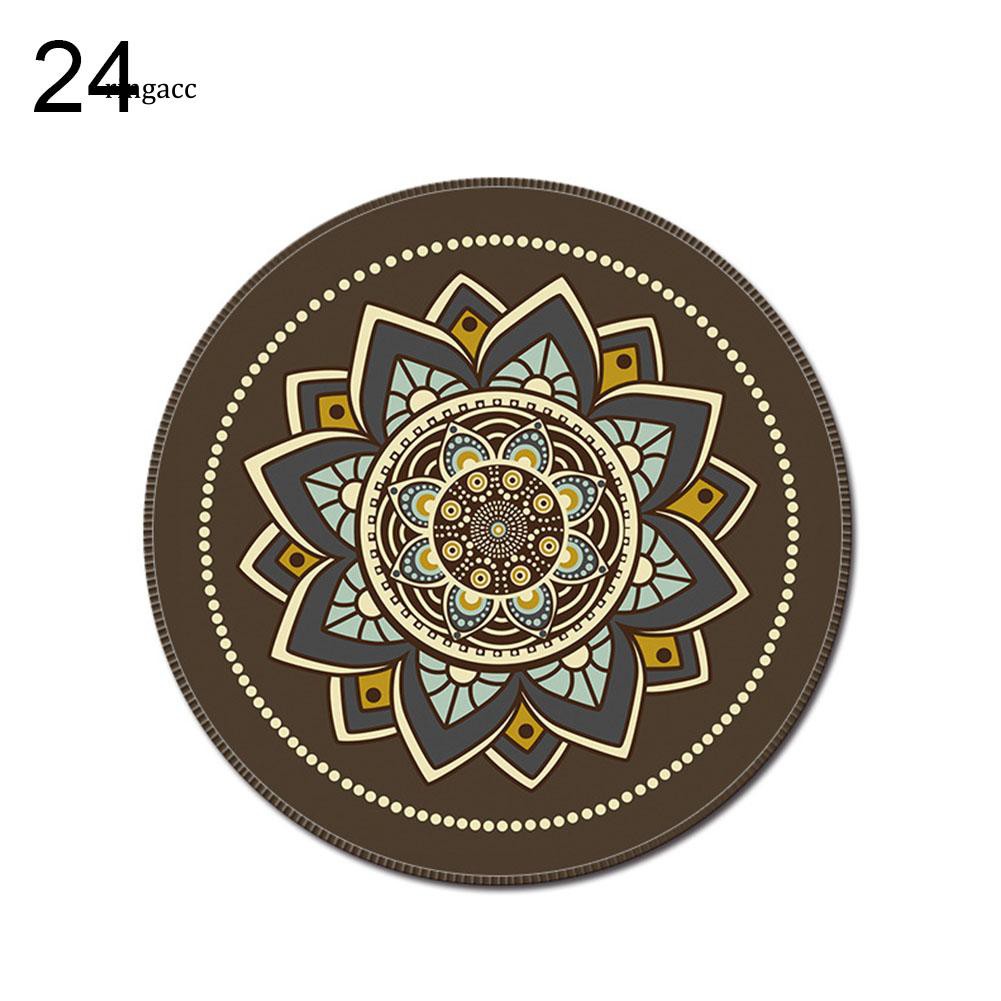 Miếng lót chuột máy tính hình tròn in họa tiết phong cách bohemian sáng tạo thời trang