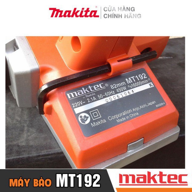 [Chính Hãng] Máy Bào Maktec MT192 (82MM-580W) Bảo Hành Tại Các TTBH Toàn Quốc