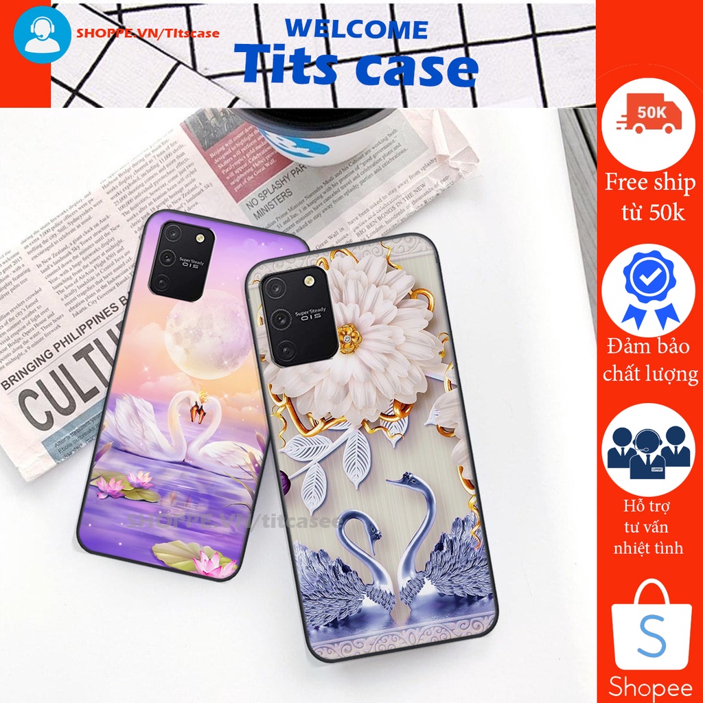 Ốp lưng Samsung Galaxy S10 LITE in hình thiên nga,hoa may mắn, đặc sắc ĐỘC - LẠ - BỀN