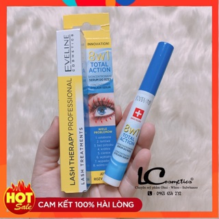 [ CHUẨN AUTH 100%] Dưỡng mi Eveline 8in1 Total Action Lash Therapy dưỡng mi siêu dài và dày 10ml