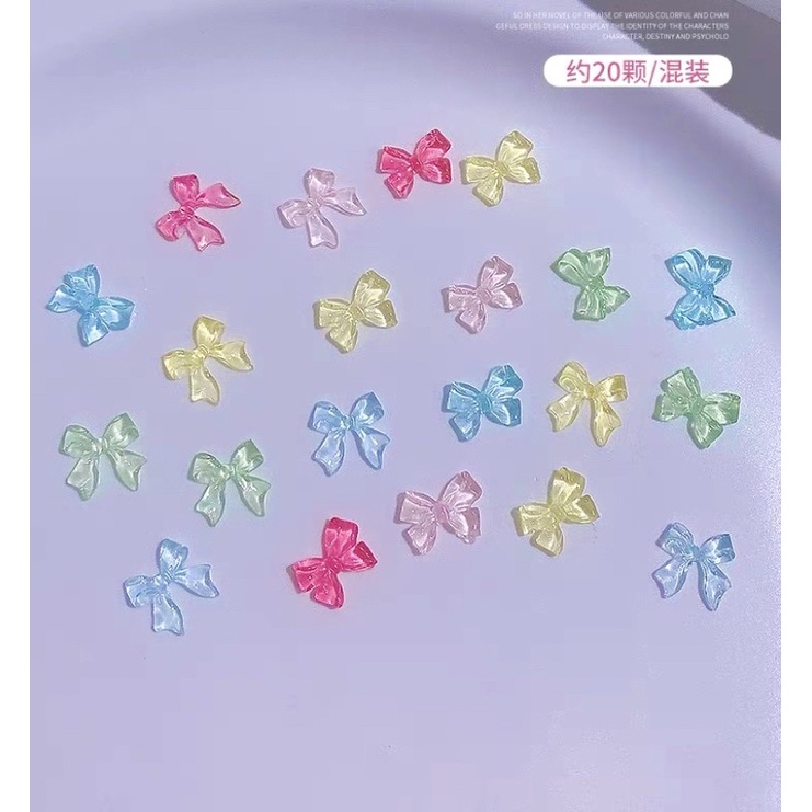 Charm nơ nail , phụ kiện nail , trang trí móng , gắn móng