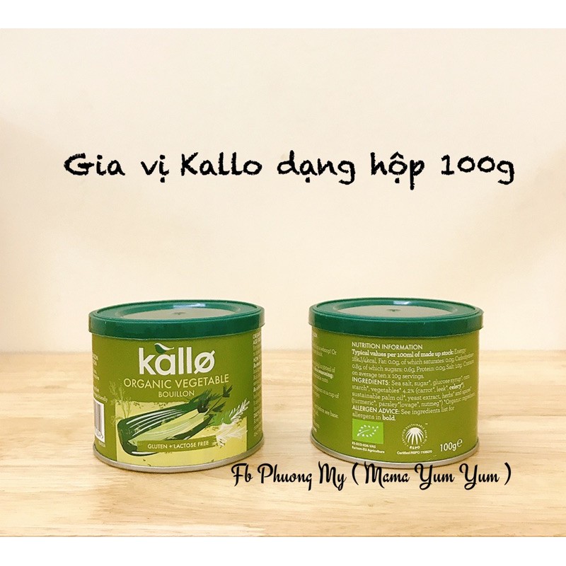 Date 9,12/2022 Gia vị cô đặc từ nước hầm KALLO Organic của Anh cho bé từ 6 tháng ăn dặm( dạng tuýp, viên, bột )