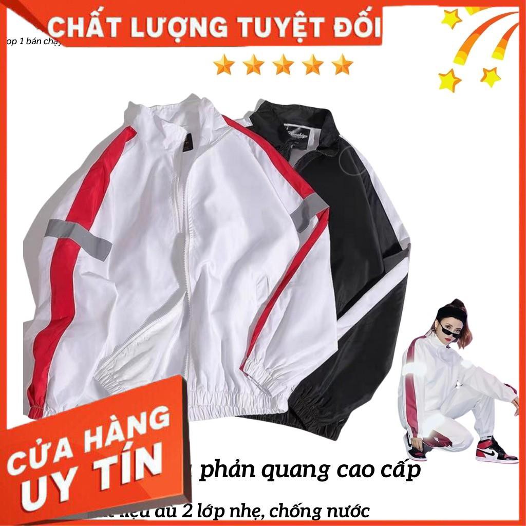 [HOT] Áo khoác dù phản quang KD10 form unisex cho nam và nữ, 2 màu đen trắng thời trang, trẻ trung