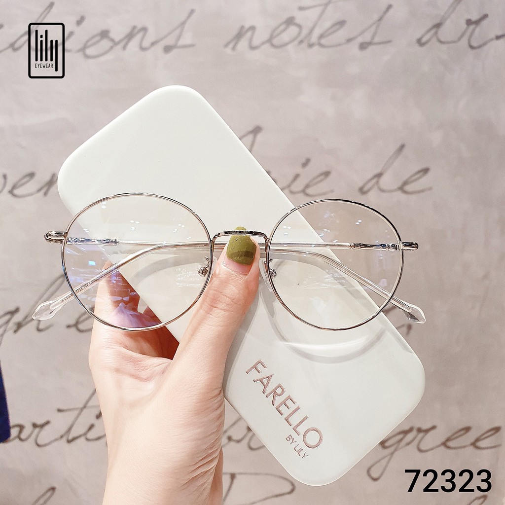 Gọng kính cận nam nữ Lilyeyewear mắt tròn, chất liệu kim loại nhẹ nhàng thanh mảnh 72323 | BigBuy360 - bigbuy360.vn