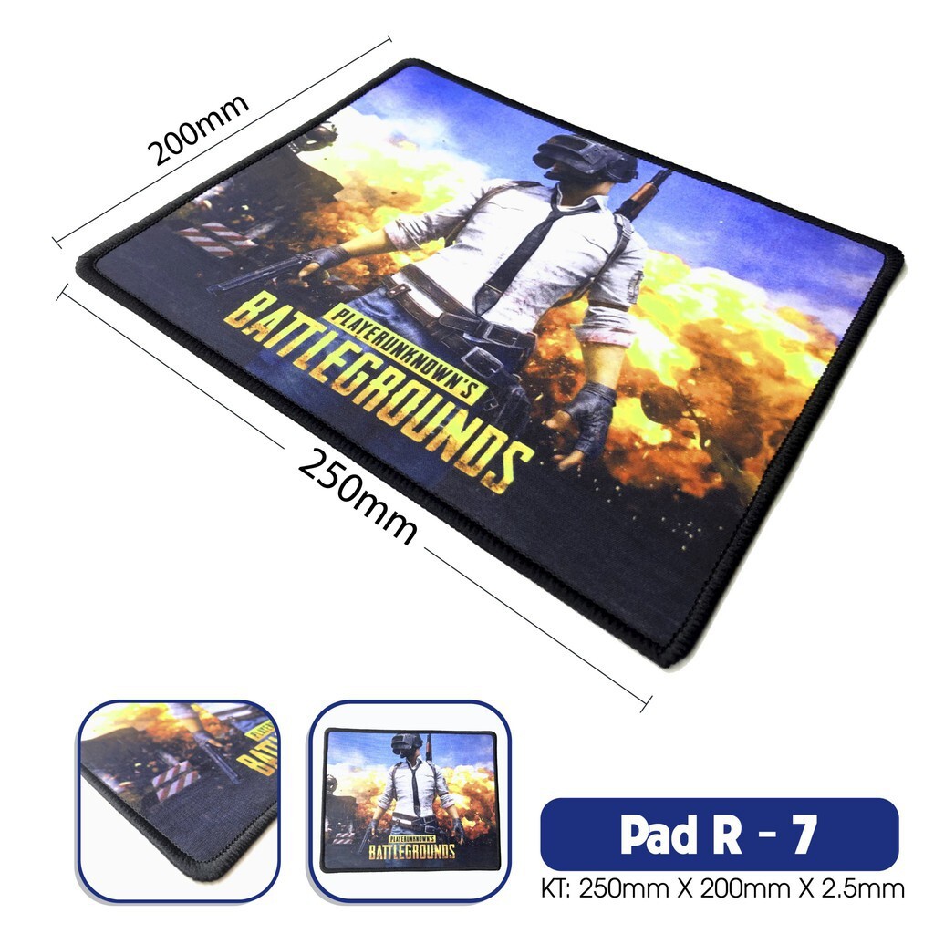 Tấm Lót Chuột Chơi Game R7 /H1 /G66 /G88 /X88 25 x 20 x 0.2cm May Viền Pad Mouse - Giao Kiểu, Màu Ngẫu Nhiên