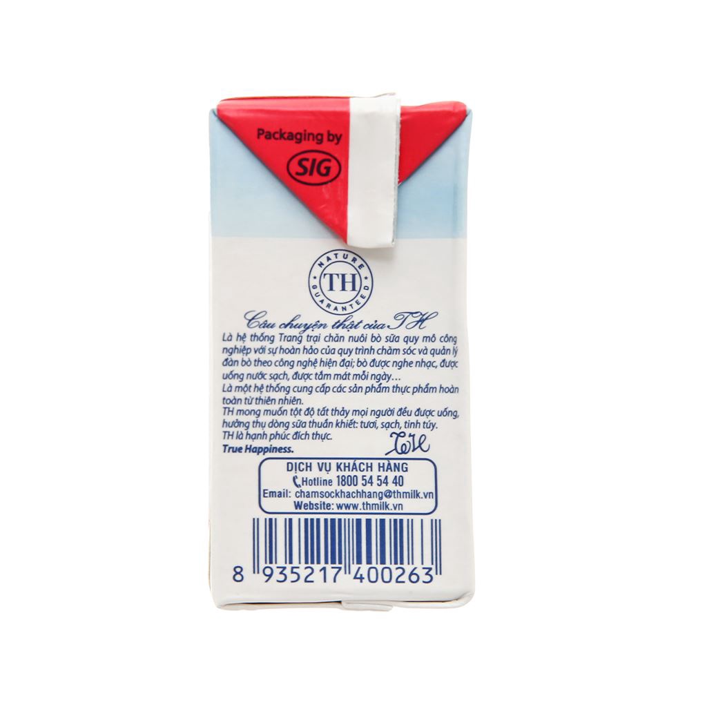 Lốc 4 hộp sữa tươi tiệt trùng TH true MILK 110ml