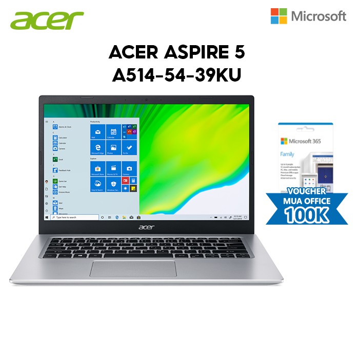 Laptop Acer Aspire 5 A514-54-39KU i3-1115G4 | 4GB | 256GB | 14" FHD | Win 10 | BigBuy360 - bigbuy360.vn