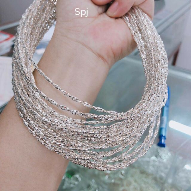 Kiềng bạc 925 kiểu xoắn