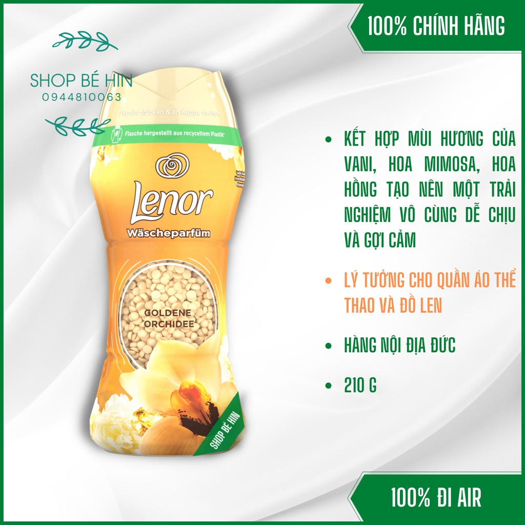 Viên xả vải LENOR hương nước hoa làm mềm sợi vải, lưu hương lâu 210g, Hàng Đức chính hãng