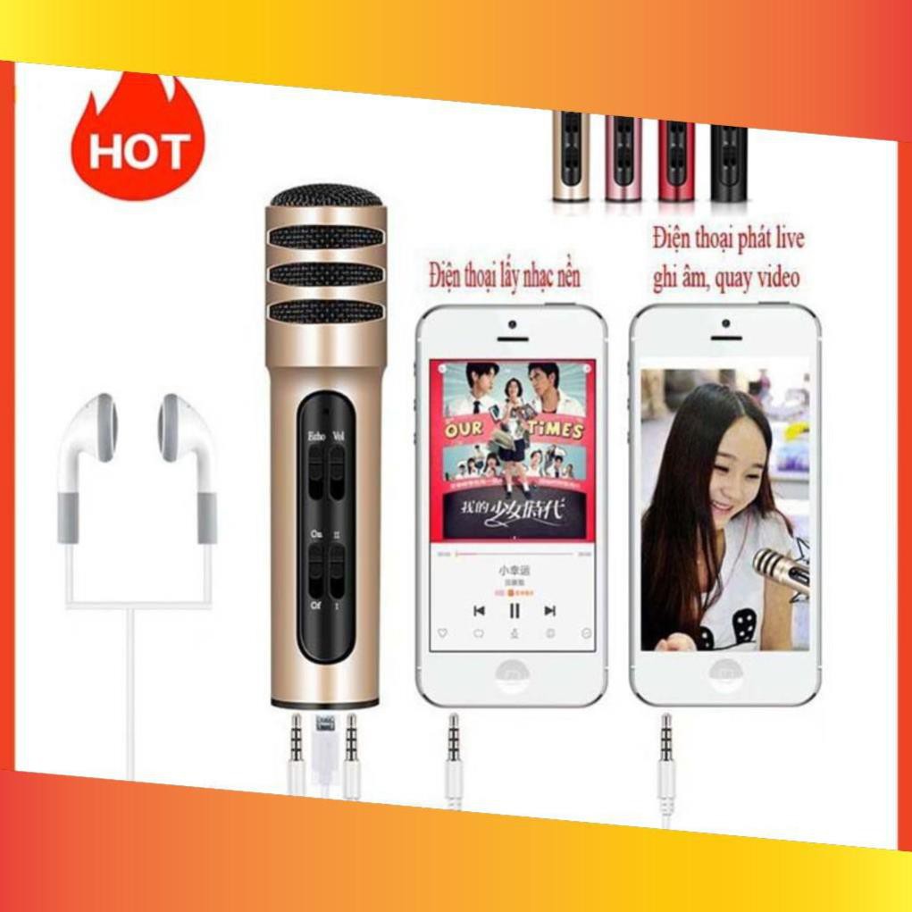 BỘ MICRO LIVESTREAM C7 MIC THU ÂM KARAOKE LIVE STREAM 3 IN 1